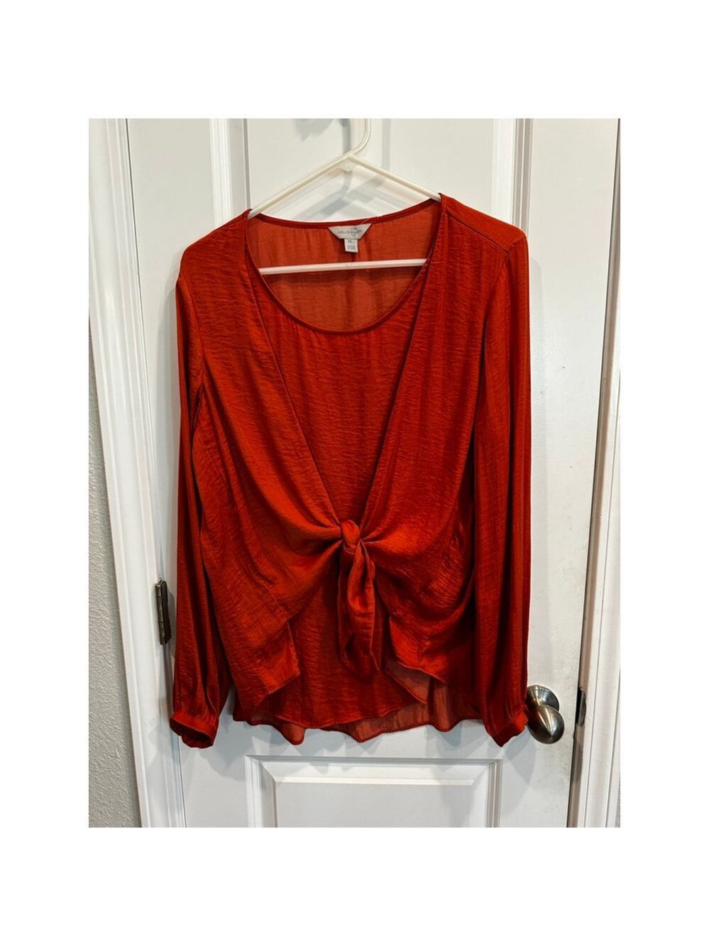 Belle Sky Rust Blouse XL
